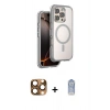MARSİLYAN™- iPhone 16 Pro Max Kılıf Zirve Klasik Prime - Siyah Joko Magic 5D Cam + Pers Alüminyum Kamera Lens - CLTM