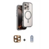MARSİLYAN™- iPhone 16 Pro Max Kılıf Zirve Klasik Prime - Siyah Joko Magic 5D Cam + Pers Alüminyum Kamera Lens - CLTM