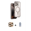 MARSİLYAN™- iPhone 16 Pro Max Kılıf Zirve Klasik Prime - Siyah Joko Magic 5D Cam + Pers Alüminyum Kamera Lens - CLTM