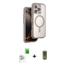 MARSİLYAN™- iPhone 16 Pro Max Kılıf Zirve Klasik Prime - Siyah Joko Magic 5D Hayalet Cam + Beyaz Raze Metal Kamera Lens