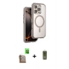 MARSİLYAN™- iPhone 16 Pro Max Kılıf Zirve Klasik Prime - Siyah Joko Magic 5D Hayalet Cam + Raze Metal Kamera Lens - CLTM