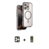 MARSİLYAN™- iPhone 16 Pro Max Kılıf Zirve Klasik Prime - Siyah Joko Magic 5D Hayalet Cam + PVD Metal Kamera Lens - GD