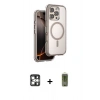 MARSİLYAN™- iPhone 16 Pro Max Kılıf Zirve Klasik Prime - Siyah Joko Magic 5D Hayalet Cam + PVD Metal Kamera Lens - GS