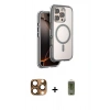 MARSİLYAN™- iPhone 16 Pro Max Kılıf Zirve Klasik Prime - Siyah Joko Magic 5D Hayalet Cam + Pers Alüminyum Kamera Lens - CLTM
