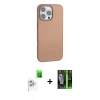 MARSİLYAN™- iPhone 16 Pro Max Kılıf Zirve Modern Prime - Şeffaf 360 Full Body Arka Koruyucu + Beyaz Raze Metal Kamera Lens