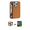 MARSİLYAN™- iPhone 16 Pro Max Kılıf Zirve Modern Prime - Şeffaf 360 Full Body Arka Koruyucu + Pers Alüminyum Kamera Lens - CLTM