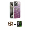 MARSİLYAN™- iPhone 16 Pro Max Kılıf Zirve Modern Prime - Şeffaf 360 Full Body Arka Koruyucu + Pers Alüminyum Kamera Lens - CLTM