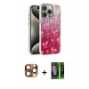 MARSİLYAN™- iPhone 16 Pro Max Kılıf Zirve Modern Prime - Şeffaf 360 Full Body Arka Koruyucu + Pers Alüminyum Kamera Lens - CLTM
