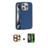 MARSİLYAN™- iPhone 16 Pro Max Kılıf Zirve Modern Prime - Şeffaf 360 Full Body Arka Koruyucu + Pers Alüminyum Kamera Lens - CLTM