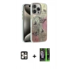 MARSİLYAN™- iPhone 16 Pro Max Kılıf Zirve Modern Prime - Şeffaf 360 Full Body Arka Koruyucu + Gold PVD Metal Kamera Lens