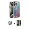 MARSİLYAN™- iPhone 16 Pro Max Kılıf Zirve Modern Prime - Şeffaf 360 Full Body Arka Koruyucu + Pers Alüminyum Kamera Lens - GI