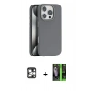 MARSİLYAN™- iPhone 16 Pro Max Kılıf Zirve Modern Prime - Şeffaf 360 Full Body Arka Koruyucu + PVD Metal Kamera Lens - GS