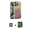 MARSİLYAN™- iPhone 16 Pro Max Kılıf Zirve Modern Prime - Şeffaf 360 Full Body Arka Koruyucu + Siyah PVD Metal Kamera Lens