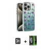MARSİLYAN™- iPhone 16 Pro Max Kılıf Zirve Modern Prime - Şeffaf 360 Full Body Arka Koruyucu + Siyah PVD Metal Kamera Lens