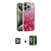 MARSİLYAN™- iPhone 16 Pro Max Kılıf Zirve Modern Prime - Şeffaf 360 Full Body Arka Koruyucu + Siyah PVD Metal Kamera Lens