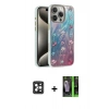 MARSİLYAN™- iPhone 16 Pro Max Kılıf Zirve Modern Prime - Şeffaf 360 Full Body Arka Koruyucu + Siyah PVD Metal Kamera Lens