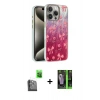 MARSİLYAN™- iPhone 16 Pro Max Kılıf Zirve Modern Prime - Şeffaf 360 Full Body Arka Koruyucu + Raze Metal Kamera Lens - SH