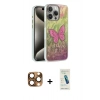 MARSİLYAN™- iPhone 16 Pro Max Kılıf Zirve Modern Prime - Şeffaf Pasifik Cam Ekran Koruyucu + Pers Alüminyum Kamera Lens - CLTM