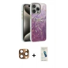MARSİLYAN™- iPhone 16 Pro Max Kılıf Zirve Modern Prime - Şeffaf Pasifik Cam Ekran Koruyucu + Pers Alüminyum Kamera Lens - CLTM