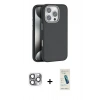 MARSİLYAN™- iPhone 16 Pro Max Kılıf Zirve Modern Prime - Şeffaf Pasifik Cam Ekran Koruyucu + Pers Alüminyum Kamera Lens - GI