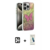 MARSİLYAN™- iPhone 16 Pro Max Kılıf Zirve Modern Prime - Şeffaf Pasifik Cam Ekran Koruyucu + PVD Metal Kamera Lens - GS
