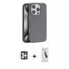 MARSİLYAN™- iPhone 16 Pro Max Kılıf Zirve Modern Prime - Şeffaf Pasifik Cam Ekran Koruyucu + PVD Metal Kamera Lens - GS