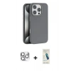 MARSİLYAN™- iPhone 16 Pro Max Kılıf Zirve Modern Prime - Şeffaf Pasifik Cam Ekran Koruyucu + Pers Alüminyum Kamera Lens - GS