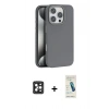 MARSİLYAN™- iPhone 16 Pro Max Kılıf Zirve Modern Prime - Şeffaf Pasifik Cam Ekran Koruyucu + PVD Metal Kamera Lens - SH