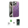 MARSİLYAN™- iPhone 16 Pro Max Kılıf Zirve Modern Prime - Siyah 360 Mat Full Body Arka Koruyucu + Raze Metal Kamera Lens - BZ