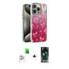 MARSİLYAN™- iPhone 16 Pro Max Kılıf Zirve Modern Prime - Siyah 360 Mat Full Body Arka Koruyucu + Raze Metal Kamera Lens - BZ