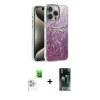 MARSİLYAN™- iPhone 16 Pro Max Kılıf Zirve Modern Prime - Siyah 360 Mat Full Body Arka Koruyucu + Raze Metal Kamera Lens - BZ