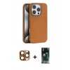 MARSİLYAN™- iPhone 16 Pro Max Kılıf Zirve Modern Prime - Siyah 360 Mat Full Body Arka Koruyucu + Pers Alüminyum Kamera Lens - CLTM