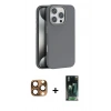 MARSİLYAN™- iPhone 16 Pro Max Kılıf Zirve Modern Prime - Siyah 360 Mat Full Body Arka Koruyucu + Pers Alüminyum Kamera Lens - CLTM