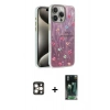 MARSİLYAN™- iPhone 16 Pro Max Kılıf Zirve Modern Prime - Siyah 360 Mat Full Body Arka Koruyucu + PVD Metal Kamera Lens - GD