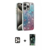 MARSİLYAN™- iPhone 16 Pro Max Kılıf Zirve Modern Prime - Siyah 360 Mat Full Body Arka Koruyucu + PVD Metal Kamera Lens - GD