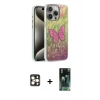 MARSİLYAN™- iPhone 16 Pro Max Kılıf Zirve Modern Prime - Siyah 360 Mat Full Body Arka Koruyucu + PVD Metal Kamera Lens - GD