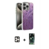 MARSİLYAN™- iPhone 16 Pro Max Kılıf Zirve Modern Prime - Siyah 360 Mat Full Body Arka Koruyucu + PVD Metal Kamera Lens - GD