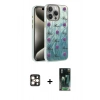 MARSİLYAN™- iPhone 16 Pro Max Kılıf Zirve Modern Prime - Siyah 360 Mat Full Body Arka Koruyucu + PVD Metal Kamera Lens - GD