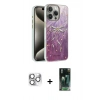 MARSİLYAN™- iPhone 16 Pro Max Kılıf Zirve Modern Prime - Siyah 360 Mat Full Body Arka Koruyucu + Pers Alüminyum Kamera Lens - GS