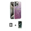 MARSİLYAN™- iPhone 16 Pro Max Kılıf Zirve Modern Prime - Siyah 360 Mat Full Body Arka Koruyucu + PVD Metal Kamera Lens - GS