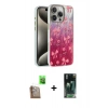 MARSİLYAN™- iPhone 16 Pro Max Kılıf Zirve Modern Prime - Siyah 360 Mat Full Body Arka Koruyucu + Raze Metal Kamera Lens - CLTM