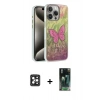 MARSİLYAN™- iPhone 16 Pro Max Kılıf Zirve Modern Prime - Siyah 360 Mat Full Body Arka Koruyucu + PVD Metal Kamera Lens - SH