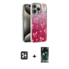 MARSİLYAN™- iPhone 16 Pro Max Kılıf Zirve Modern Prime - Siyah 360 Mat Full Body Arka Koruyucu + PVD Metal Kamera Lens - SH