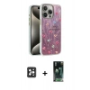 MARSİLYAN™- iPhone 16 Pro Max Kılıf Zirve Modern Prime - Siyah 360 Mat Full Body Arka Koruyucu + PVD Metal Kamera Lens - SH