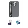 MARSİLYAN™- iPhone 16 Pro Max Kılıf Zirve Modern Prime - Siyah 3D Antistatik Cam Ekran Koruyucu + Bilvis Titan Kamera Lens - GS