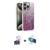 MARSİLYAN™- iPhone 16 Pro Max Kılıf Zirve Modern Prime - Siyah 3D Antistatik Cam Ekran Koruyucu + Bilvis Titan Kamera Lens - SH