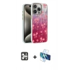 MARSİLYAN™- iPhone 16 Pro Max Kılıf Zirve Modern Prime - Siyah 3D Antistatik Cam Ekran Koruyucu + PVD Metal Kamera Lens - GS