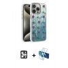 MARSİLYAN™- iPhone 16 Pro Max Kılıf Zirve Modern Prime - Siyah 3D Antistatik Cam Ekran Koruyucu + PVD Metal Kamera Lens - GS