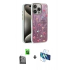 MARSİLYAN™- iPhone 16 Pro Max Kılıf Zirve Modern Prime - Siyah 3D Antistatik Cam Ekran Koruyucu + Raze Metal Kamera Lens - SH