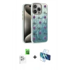 MARSİLYAN™- iPhone 16 Pro Max Kılıf Zirve Modern Prime - Siyah 3D Antistatik Cam Ekran Koruyucu + Raze Metal Kamera Lens - BZ